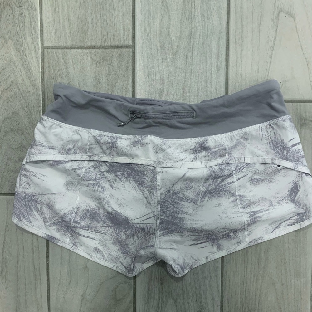 lululemon athletica Gray and White Athletic Shorts